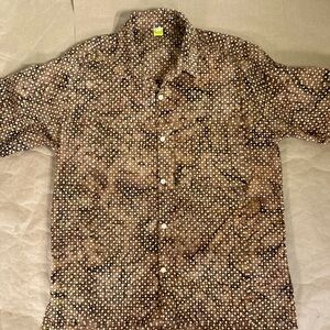 Men's Brown Patterned Shirt